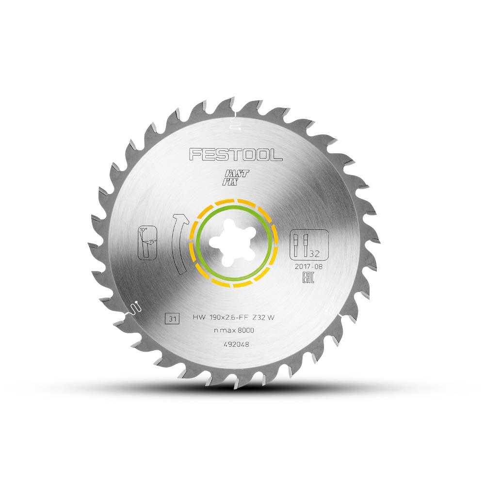Festool HW 190 x 2.6 FF W32 (492048) 190mm x 2.6mm 32T Universal Saw Blade – image 2
