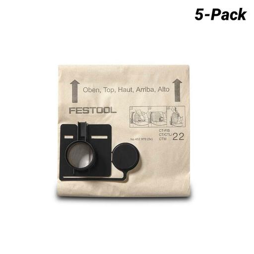 Festool FIS for CT 33/5x (452971) 5-Pack Replacement Filter Bags Suits CT 33