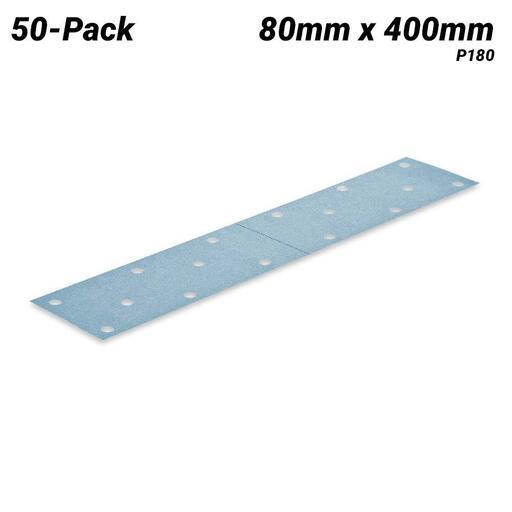 Festool STF 80 x 400 P180 GR/50x (497162) 50-Pack 80mm x 400mm P180 Grit Granat Abrasive Sheet
