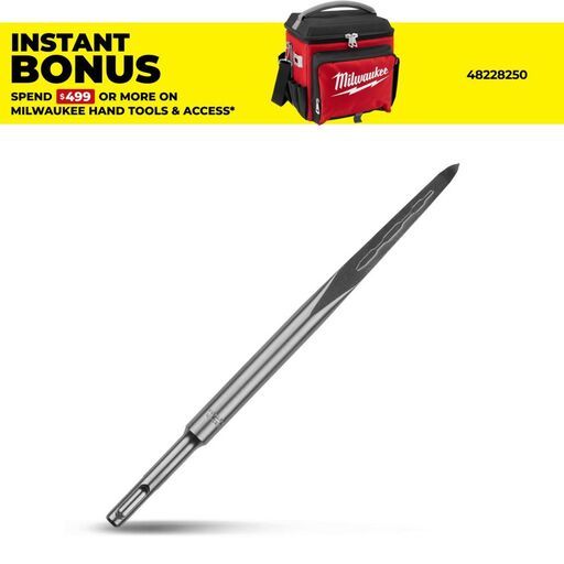 Milwaukee 4932478262 250mm SDS PLUS SLEDGE Point Chisel 