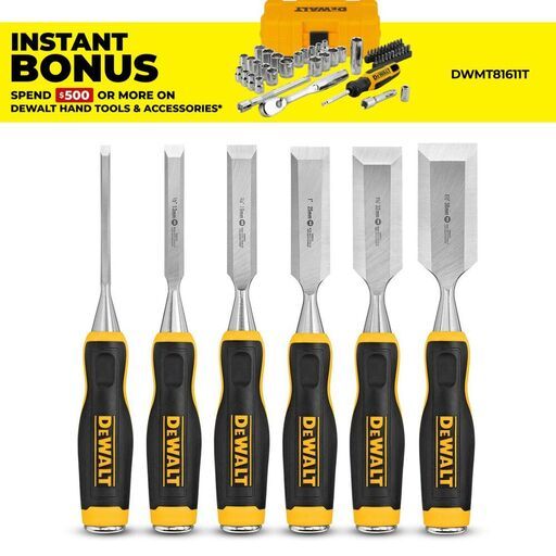 DeWalt DWHT16852-9 6pce Wood Chisel Set
