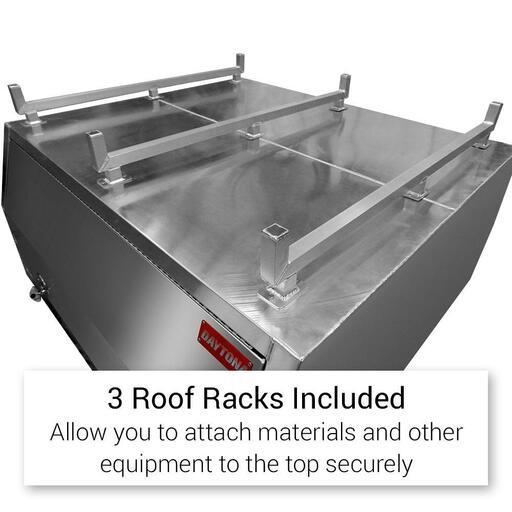 Daytona D18FC2 1800mm x 1800mm x 860mm 2 Door 2.5mm Aluminium Flat Plate Ute Canopy with 3 Roof Racks – image 5