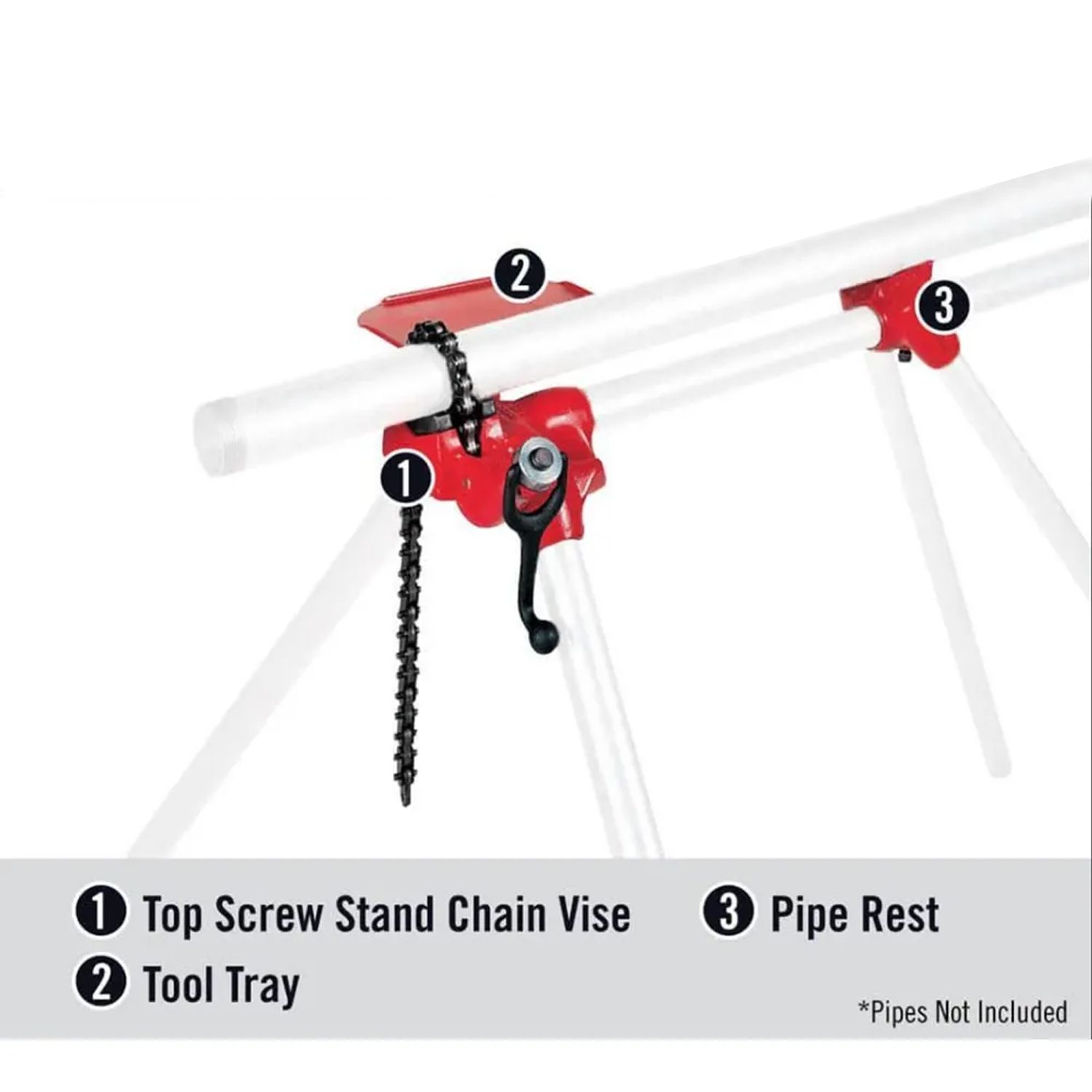 Ridgid 560 (40165) 3mm - 125mm Top Screw Stand Chain Vice – image 3