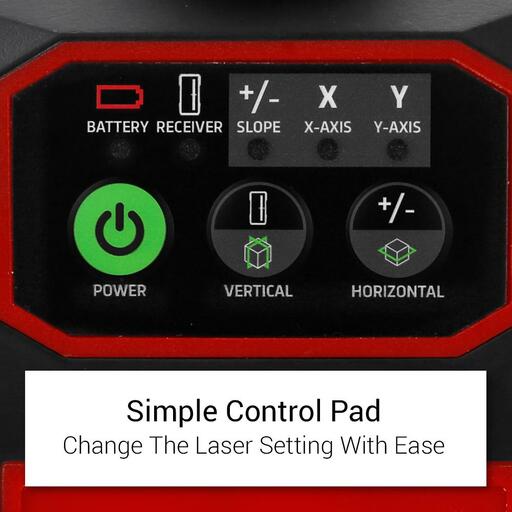 CPI CPI4DG 7.4V 2.0Ah Li-ion 360º Electronic Auto Leveling Multi Directional Green Beam 3D Grade Line Laser Kit – image 9
