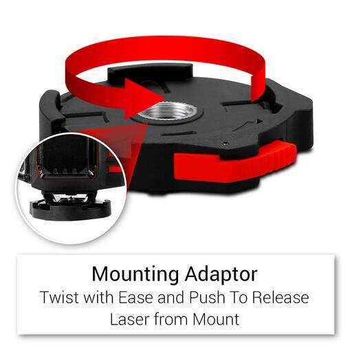 CPI CPI4DG 7.4V 2.0Ah Li-ion 360º Electronic Auto Leveling Multi Directional Green Beam 3D Grade Line Laser Kit – image 15