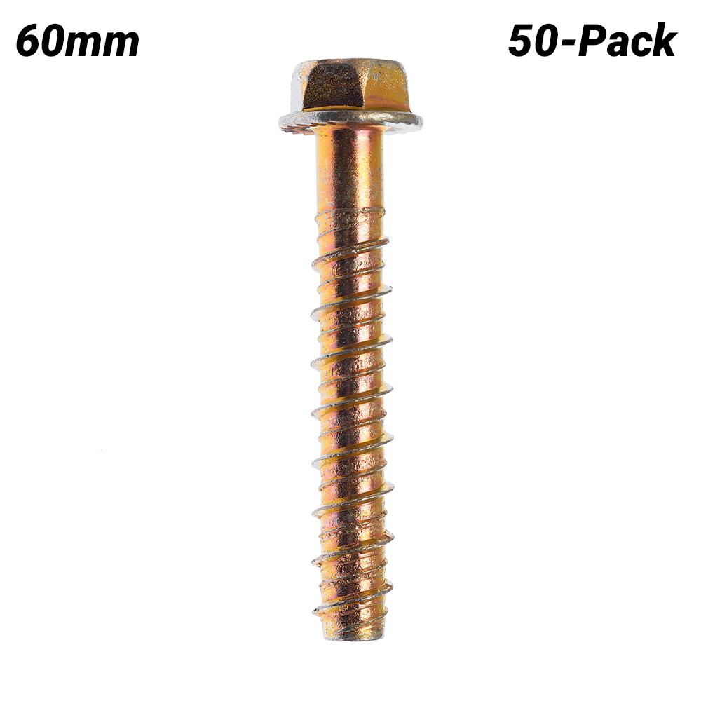 Ramset AS08060W 50-Pack 8 x 60mm Zinc Plated WERCS AnkaScrew Screw-In Anchors  – image 1