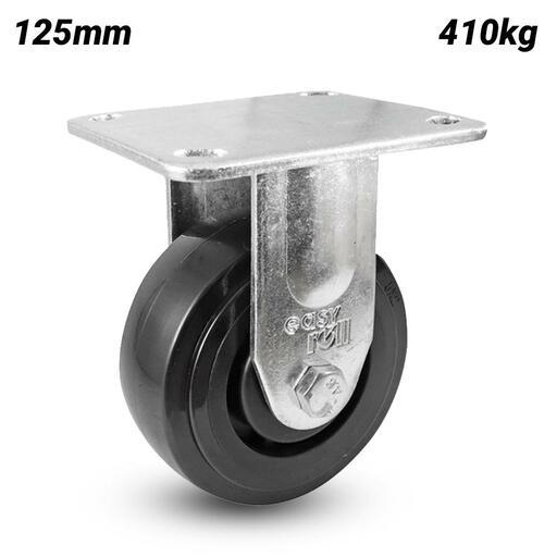 EHI J33AZ87K125 125mm (5") 410kg J3 Series Nylon Fixed Plate Castor