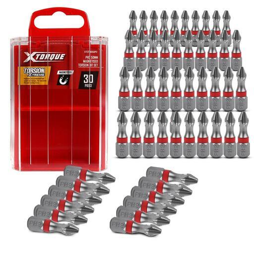 Xtorque XTCT3050P2 30pce 50mm Torsion Phillips PH2 Driver Bit Set