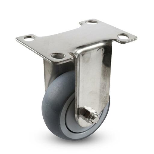 EHI G73AS62K75 75mm (3") 80kg G7 Series Stainless Steel Rubber Swivel Plate Castor – image 2