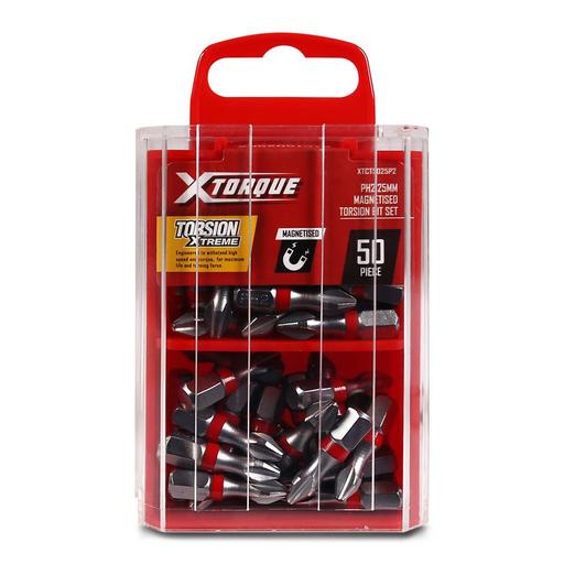 Xtorque XTCT5025P2 50pce 25mm Phillips PH2 Torsion Magnetic Driver Bit Set – image 4