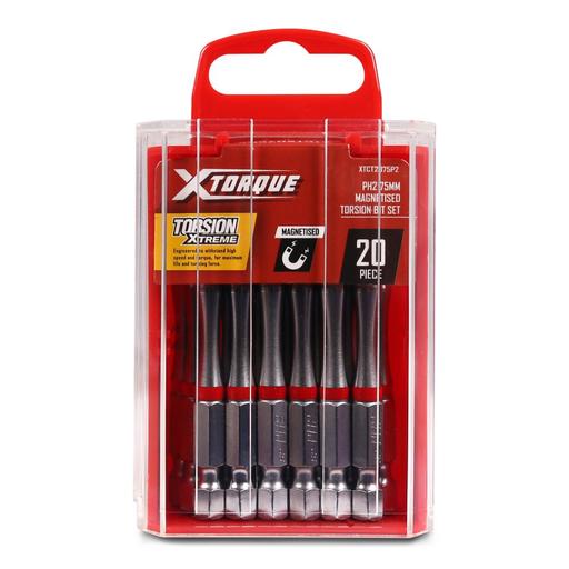 Xtorque XTCT2075P2 20-Pack 75mm PH2 Phillips Torsion Magnetic Driver Bit – image 4