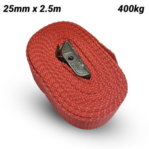 Fasty FASTY124 25mm x 2.5m 400kg Red Tie Down Strap
