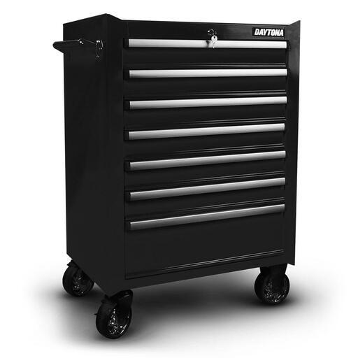Daytona DTK268 + D7SLBK 268pce Metric/Sae 6 Drawer Black Tool Chest with 7 Drawer Bottom Tool Chest Roller Cabinet - Black – image 15