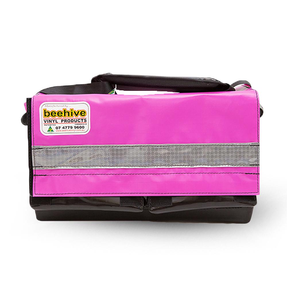 Beehive Vinyl DBHMBRHPINK 480mm x 260mm x 280mm Heavy Duty Pink Double Hard Moulded Base Toolbag with Rubber handles – image 2