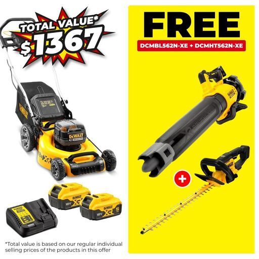 DeWalt ST-DCMW564P2-XE 36V (18V x 2) 5.0Ah XR Li-ion Cordless Brushless Lawn Mower Combo Kit