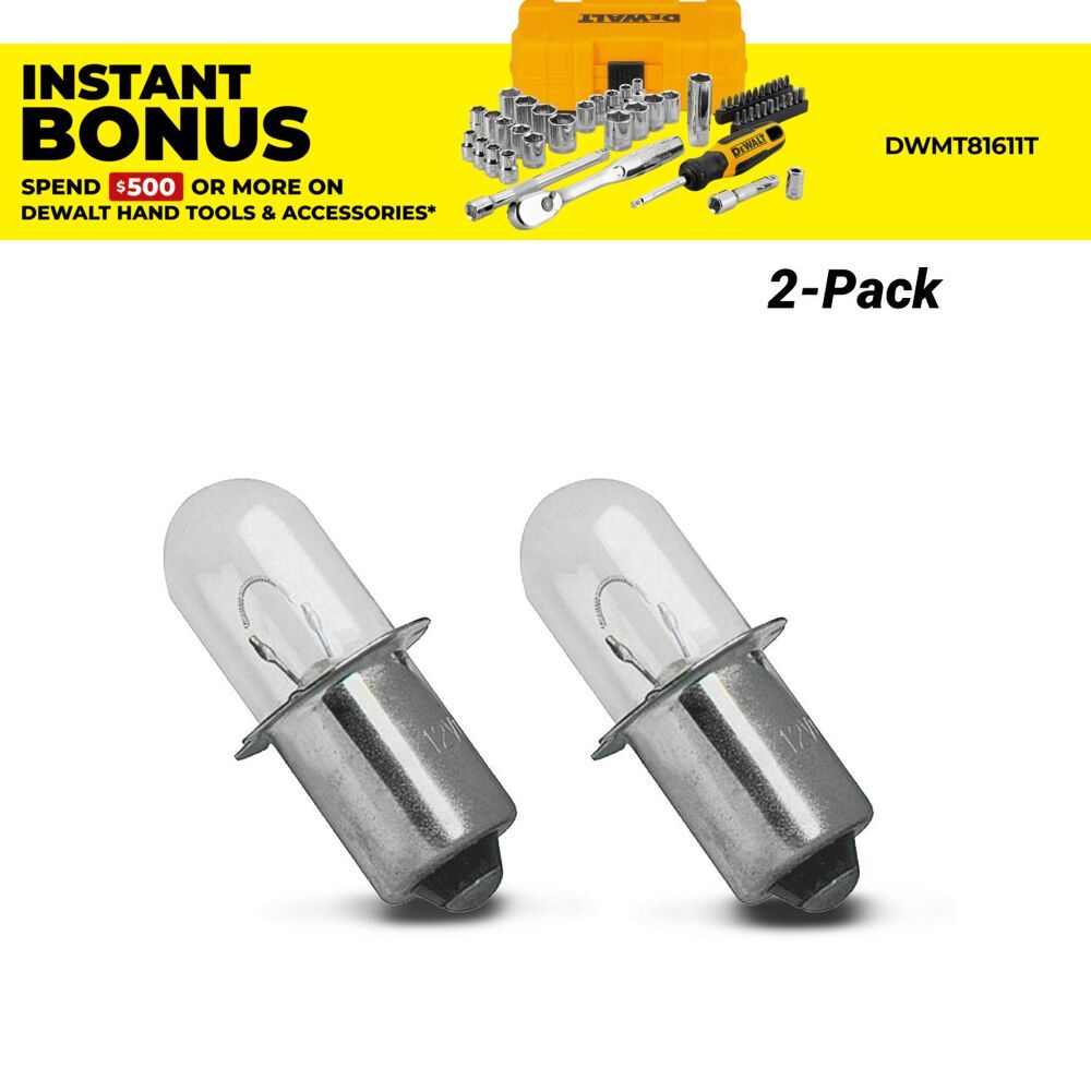 DeWalt DW9083 2-Pack 18V Replacement Flashlight Bulbs for DC509 – image 1