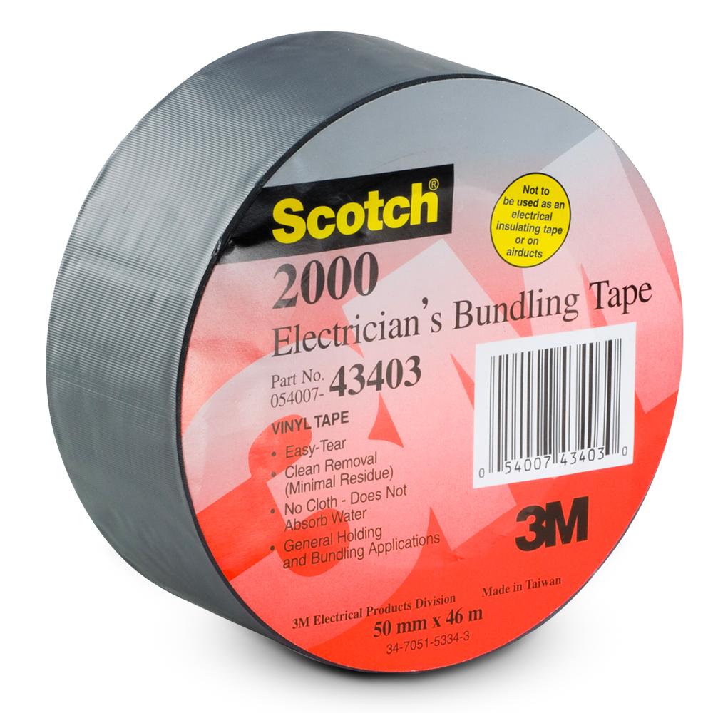 3M Scotch® 2000 electricians duct tape grey 50 mm x 46 m