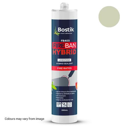 Bostik 30615091  290mL High Performance Hybrid Fire-rated Cartridge Sealant Limestone 