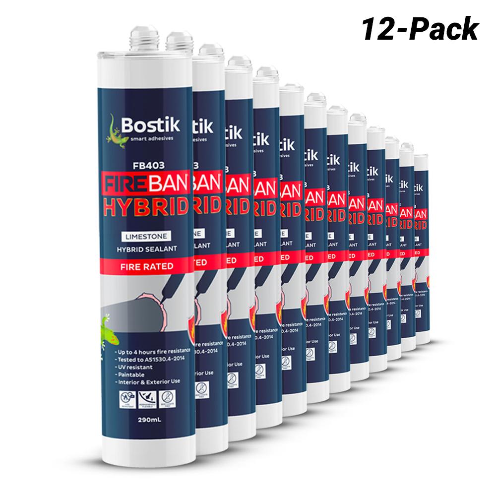 Bostik 30615091 12-Pack 290mL High Performance Hybrid Fire-rated Cartridge Sealant - Limestone – image 1