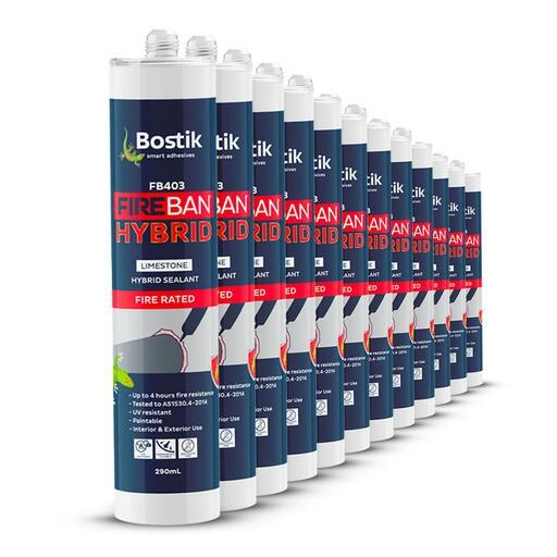 Bostik 30615091 12-Pack 290mL High Performance Hybrid Fire-rated Cartridge Sealant - Limestone – image 2