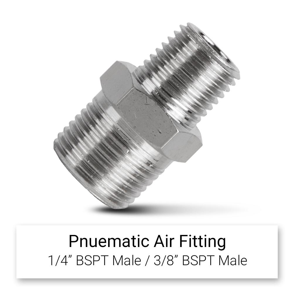 Sti REDUCE 1/4" BSPT Male To 3/8" Male Reducer Air Tool Fitting – image 4