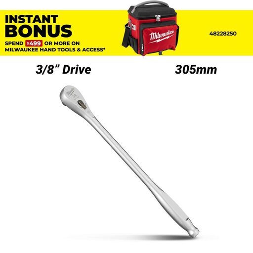 Milwaukee 48229037 305mm 3/8" Drive Fixed Head Ratchet