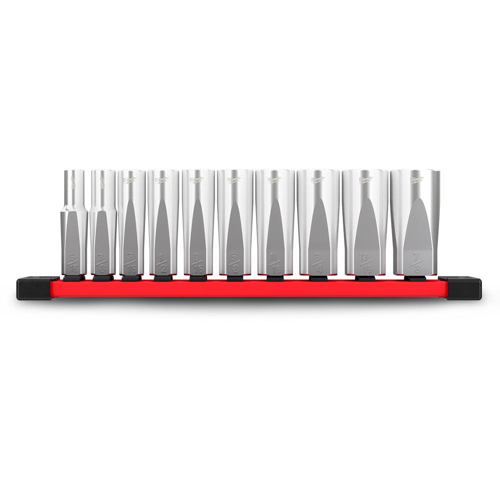 Milwaukee 48229405 10pce 3/8" Drive Deep SAE Socket Set – image 2