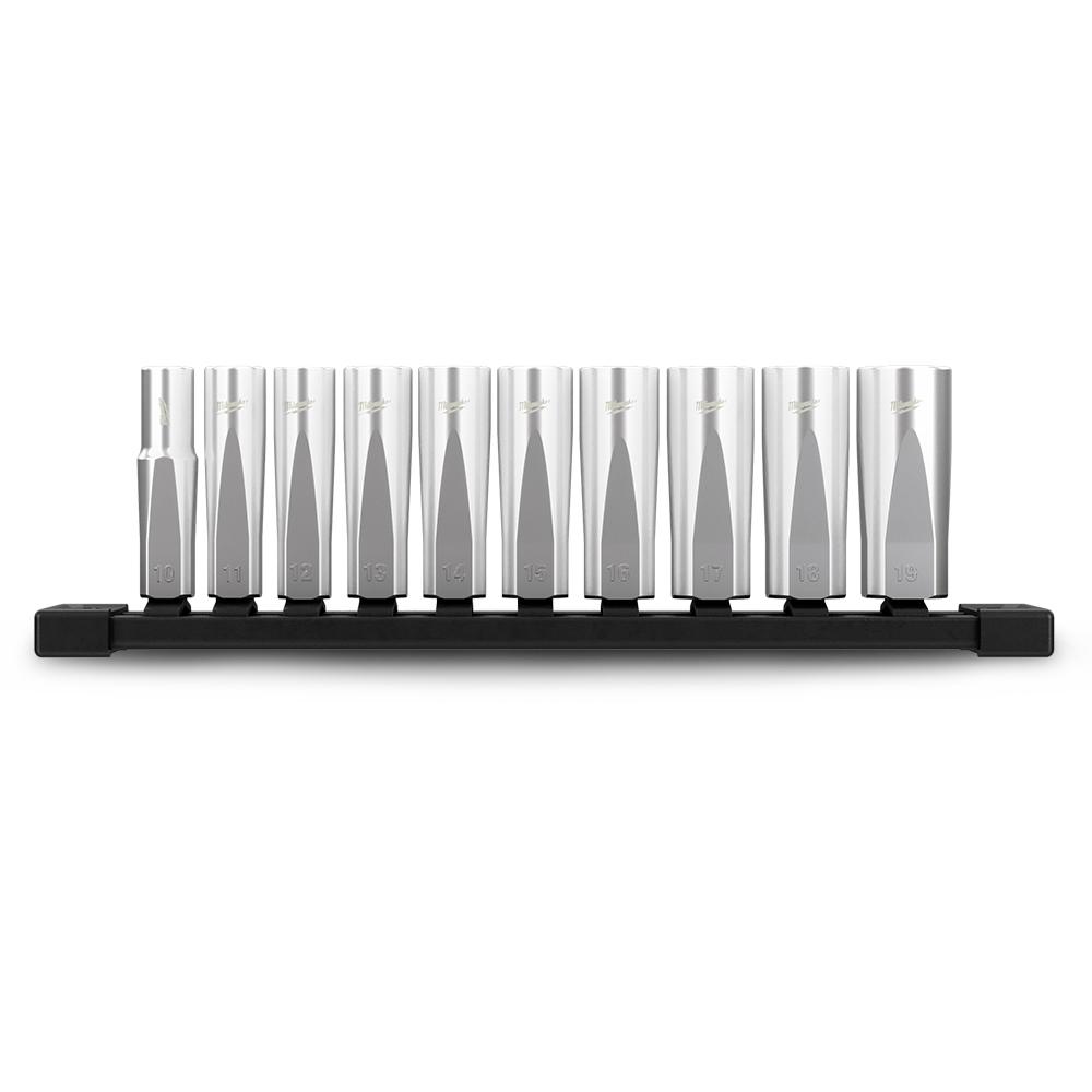 Milwaukee 48229505 10pce 3/8" Drive Deep Metric Socket Set – image 2