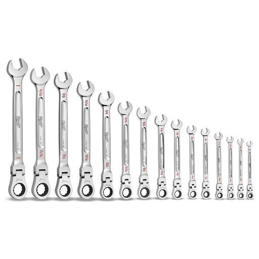 Milwaukee 48229413 15pce SAE Flex Head Ratcheting Wrench Set  – image 2
