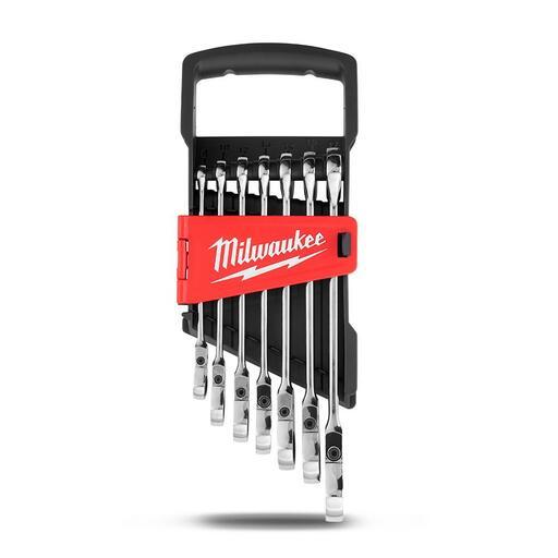 Milwaukee 48229529 7pc Metric Flex Head Ratcheting Combination Wrench Set  – image 4