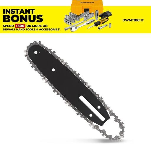 DeWalt DT20668-QZ 200mm Pole Saw Bar & Chain suits  DCMPS567N-XE