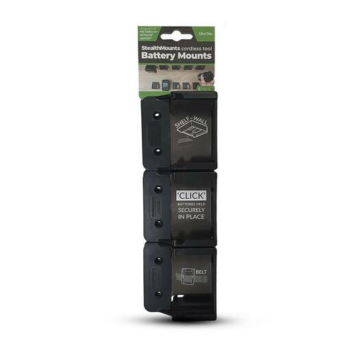 StealthMounts BM-MHH18-BLK-6 HiKOKI 18V & MultiVolt 6-Pack Black Battery Mounts – image 3