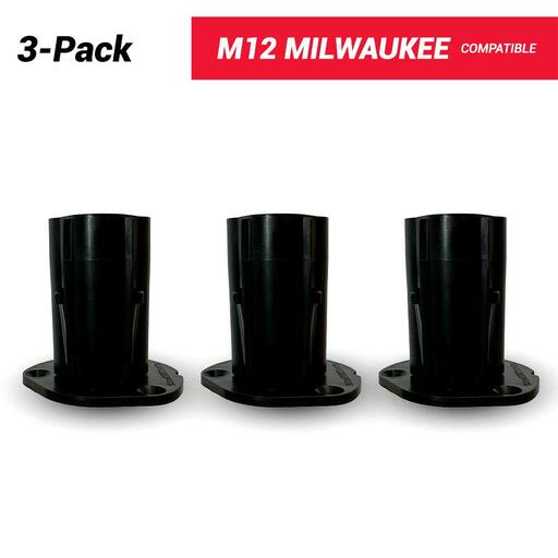StealthMounts TM-MW12-BLK-3 M12 Milwaukee 3-Pack Black Tool Mount
