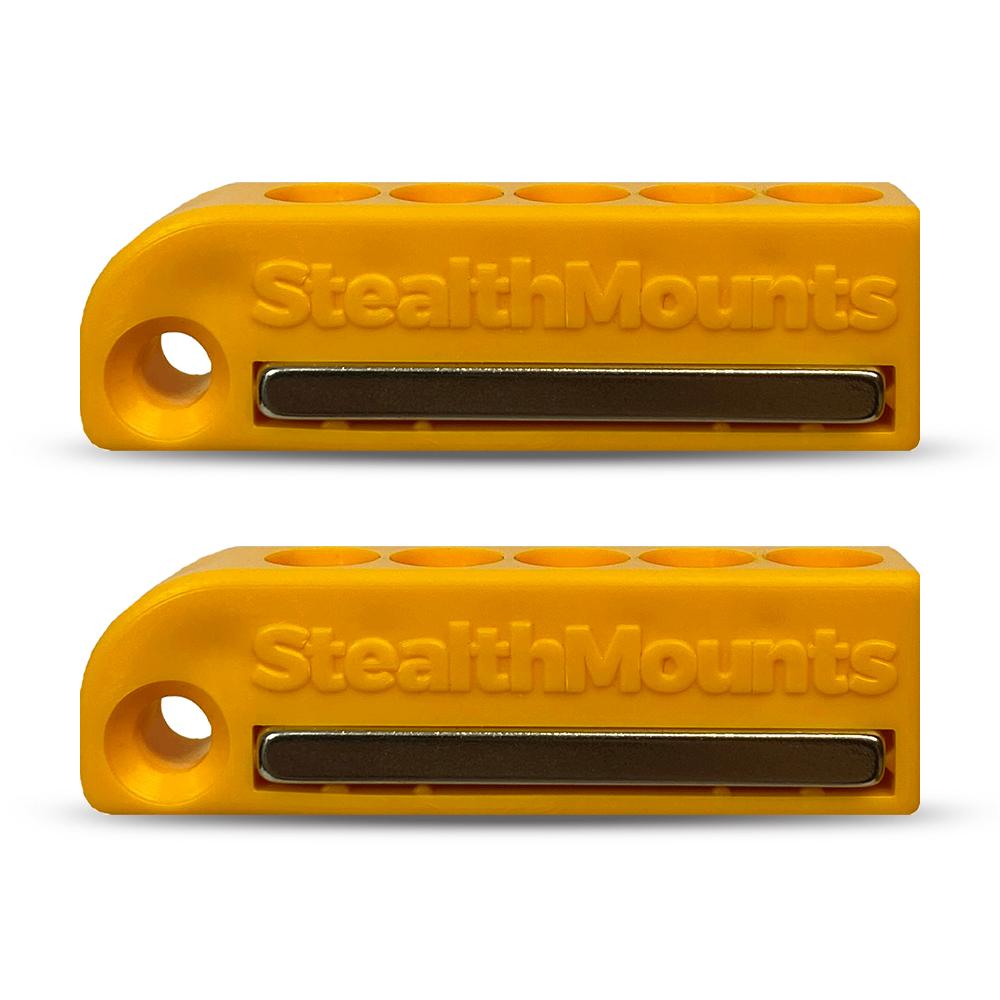 StealthMounts BH-DW-YLW-2 Dewalt XR & FlexvVolt 2-Pack Magnetic Yellow Drill Bit Holders – image 2