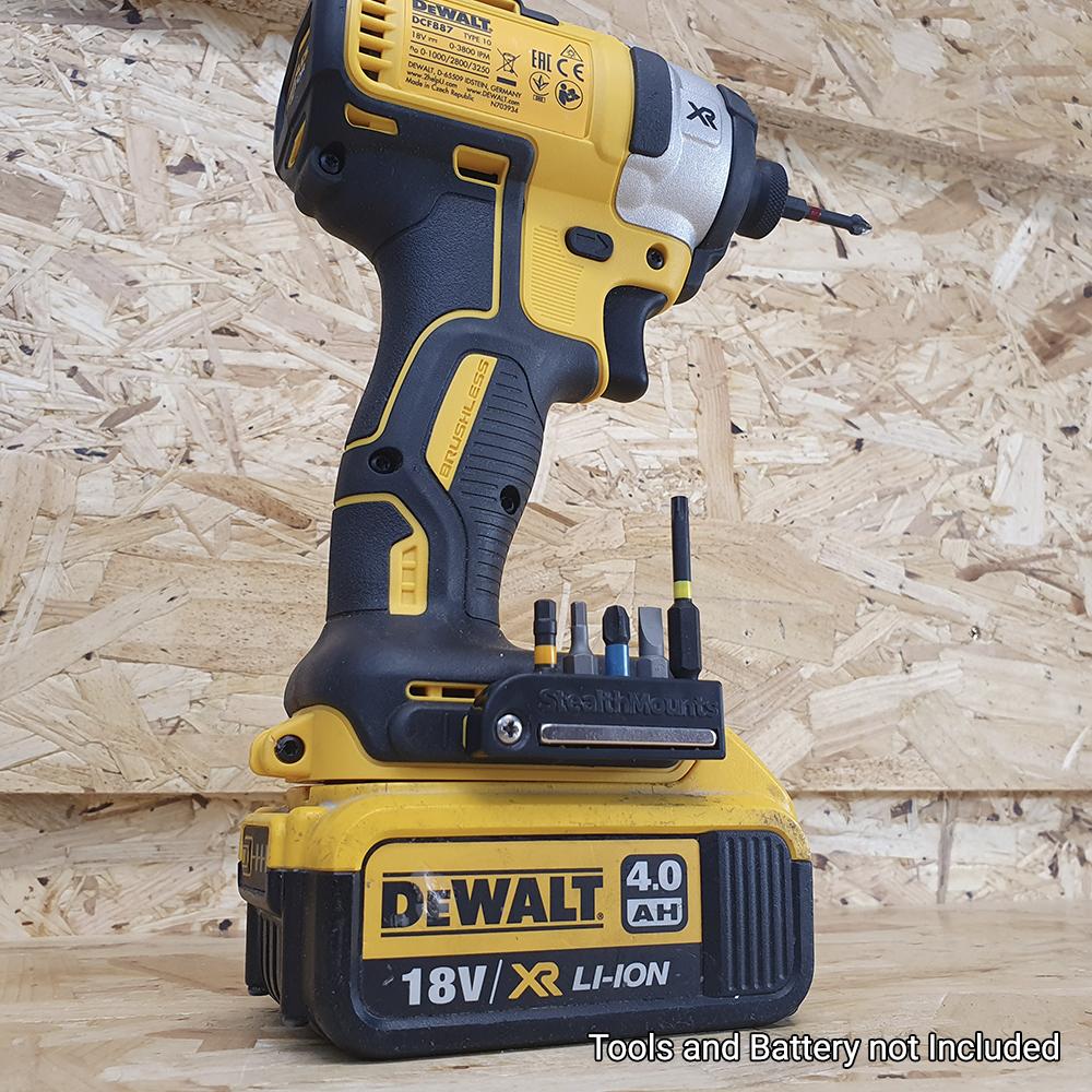 StealthMounts BHDWBLK2 Dewalt XR & FlexvVolt 2Pack Black