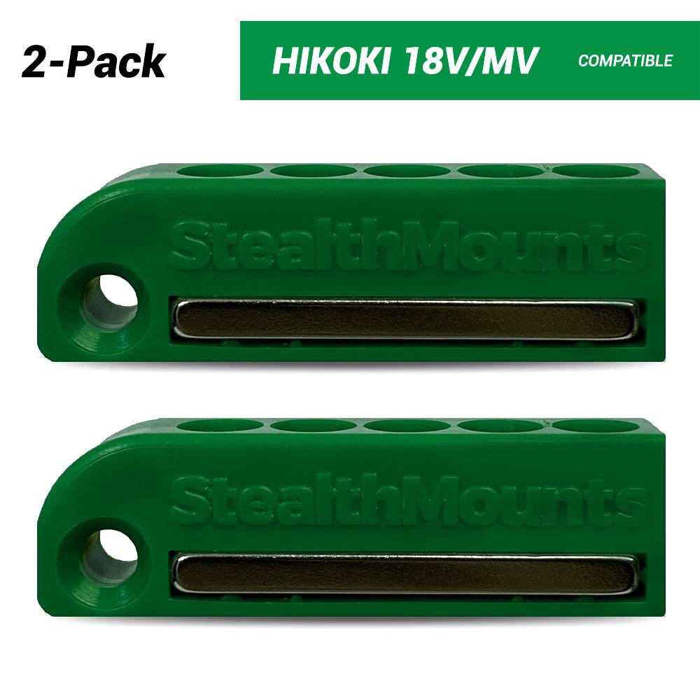 StealthMounts BH-MHH-GRN-2 HiKOKI 18V & MultiVolt 2-Pack Magnetic Green Drill Bit Holders – image 1