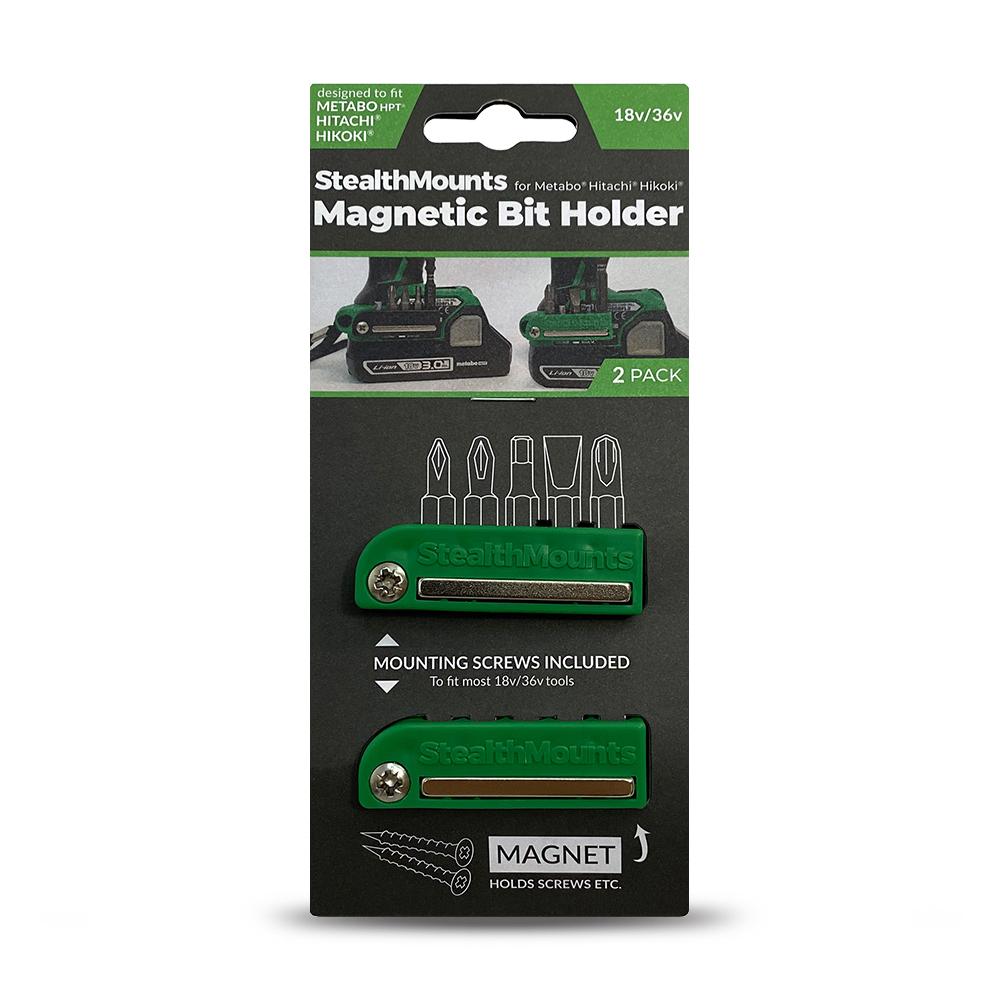 StealthMounts BH-MHH-GRN-2 HiKOKI 18V & MultiVolt 2-Pack Magnetic Green Drill Bit Holders – image 3