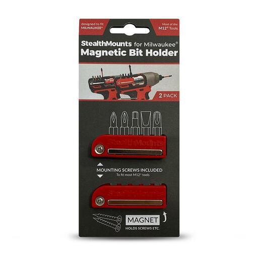 StealthMounts BH-MW12-RED-2  M12 Milwaukee 2-Pack Magnetic Red Drill Bit Holders – image 3