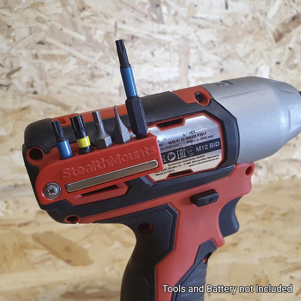 StealthMounts BHMW12RED2 M12 Milwaukee 2Pack Red Drill Bit