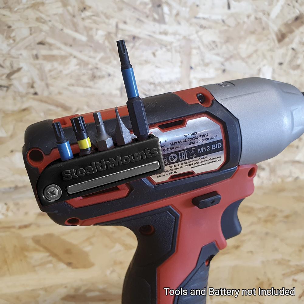 StealthMounts BHMW12BLK2 M12 Milwaukee 2Pack Black Drill