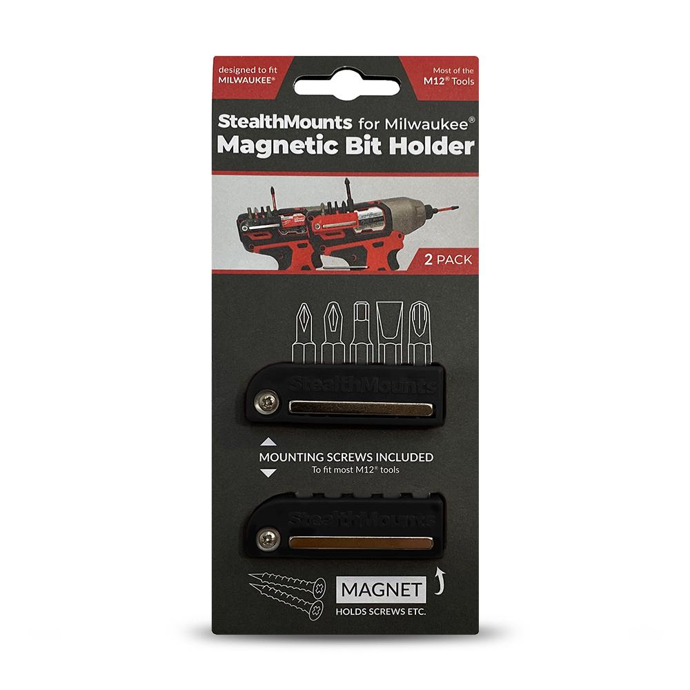 StealthMounts BHMW12BLK2 M12 Milwaukee 2Pack Black Drill Bit Holders