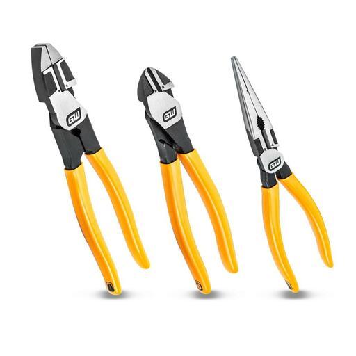 GEARWRENCH 82202 3pce Pitbull Dipped Handle Electrician's Plier Set