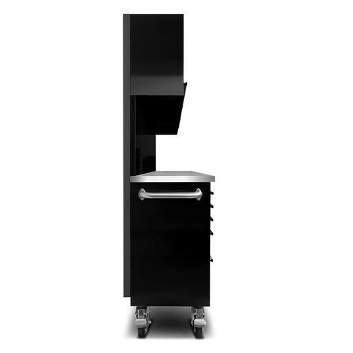 Daytona DBSST72B Black Series 72" Mobile Stainless Steel Work Bench with 15 Drawers Tool Chest & 3 Door Cabinet – image 3