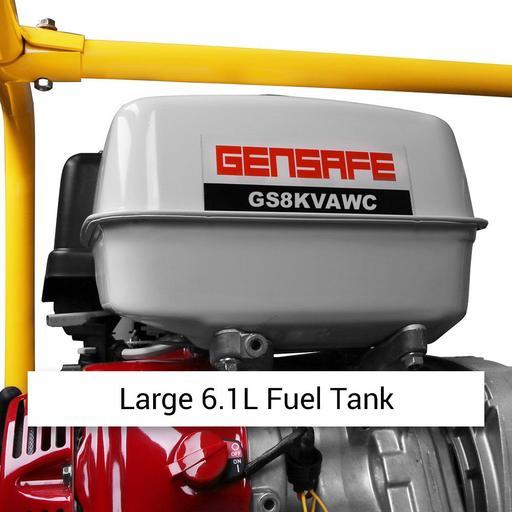 Gensafe GS8KVAWC 8KVA 13HP Petrol Generator With Earth Leakage - Powered by HONDA – image 9