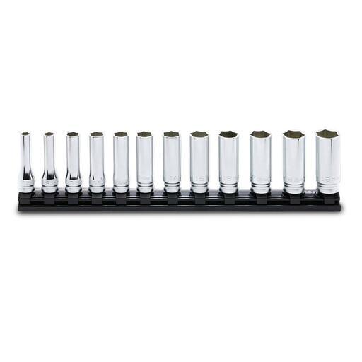 Ko-Ken KORS3300MZ/12 12pce 7mm-19mm 3/8" Drive Socket Set on Magnetic Rail