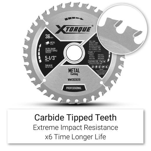 Xtorque WM1363620 136mm (5-1/3") 36-Tooth Metal Cutting Carbide Tipped Saw Blade – image 2