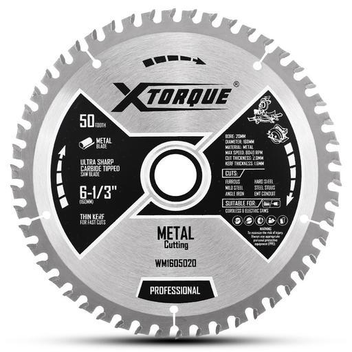 Xtorque WM1605020 160mm (6-1/3") 50-Tooth Metal Cutting Carbide Tipped Saw Blade