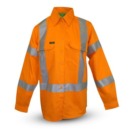 Workit Workwear 2036O Womens NSW Rail X-Back Hi-Vis Breathable Biomotion Taped Shirt – image 2
