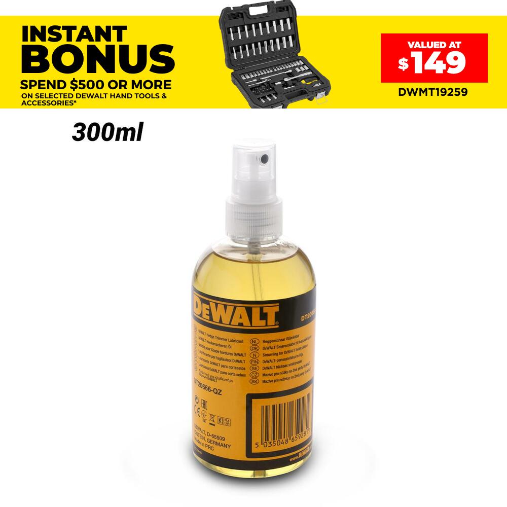 best lubricant for hedge trimmer blades Lubricate your Hedge trimmer blades every 30-60min main image 0