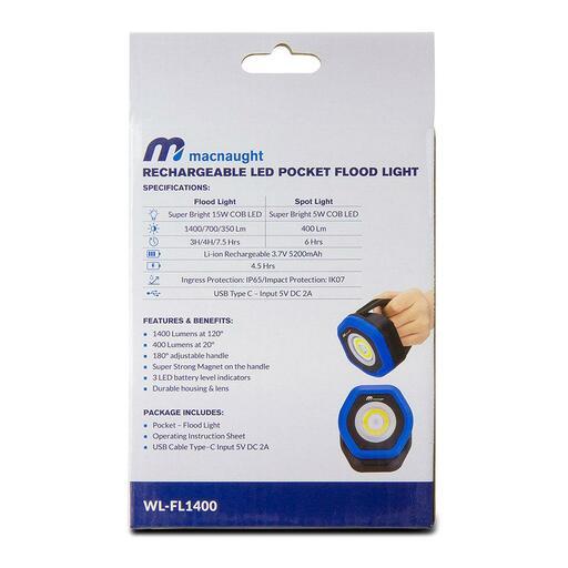 Macnaught WL-FL1400 Rechargeable LED Pocket Flood Light – image 5